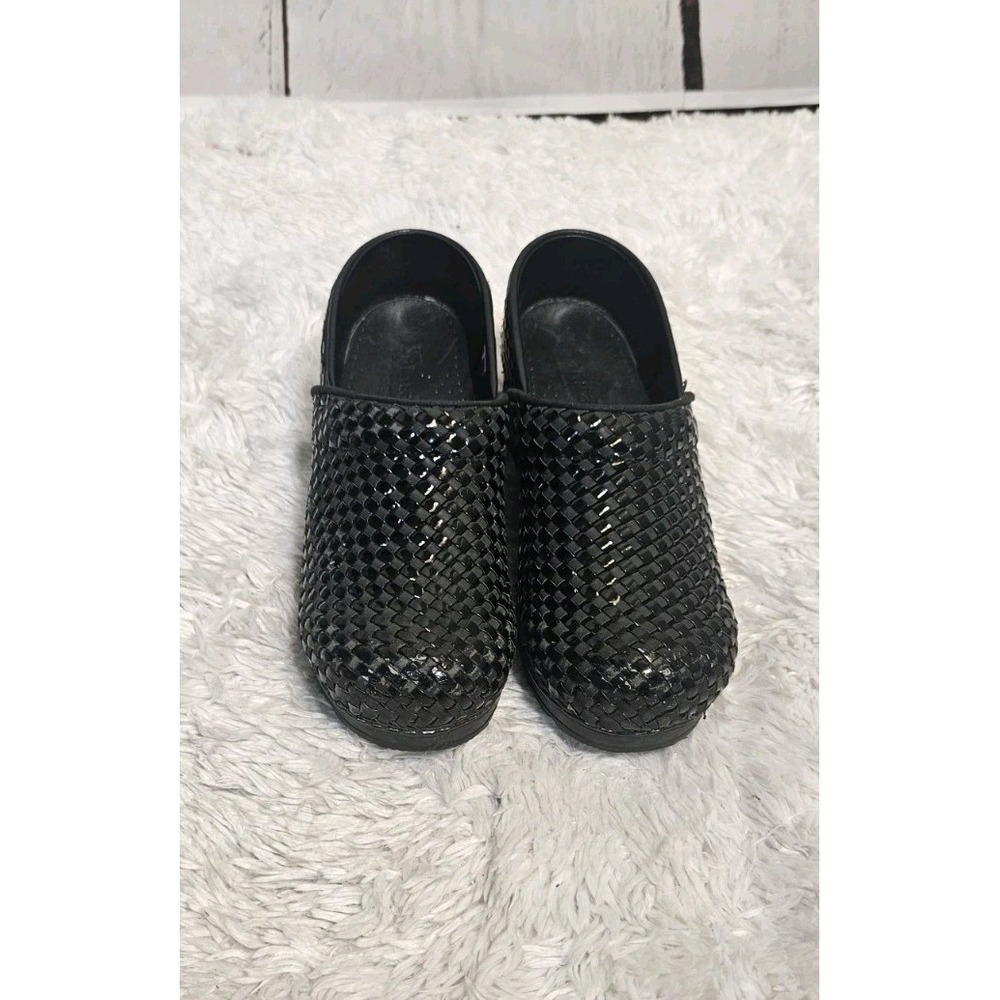 Sanita‎ Women's Woven Black Danish Clogs Size 38